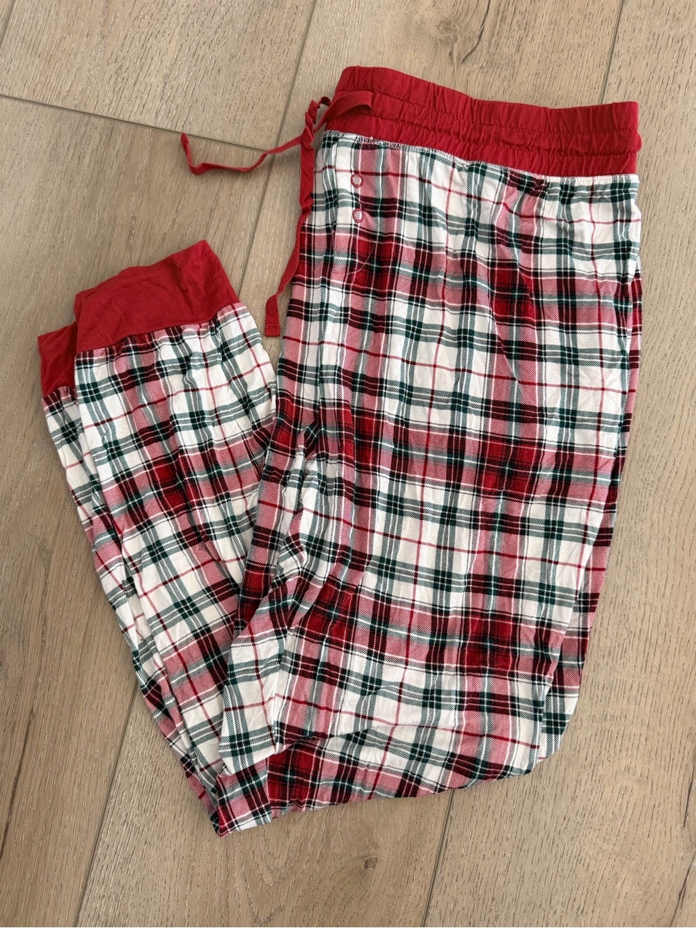 ❤️ Little Sleepies Holiday Plaid Bamboo Pajama Jogger Pants Adult Large